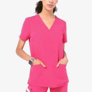 Limited edition hot pink Figs top